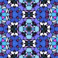 Mosaic kaleidoscope jewel seamless texture background - blue purple pink colored with black grout