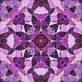 Mosaic kaleidoscope seamless pattern background - purple, violet, fuchsia, pink, orchid and maroon color colored with gray Royalty Free Stock Photo