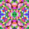 Mosaic kaleidoscope seamless pattern background - full color spectrum colorful variegated colored with gray grout Royalty Free Stock Photo