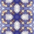 Mosaic kaleidoscope seamless texture background - cold light blue colored