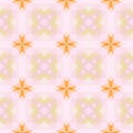 Mosaic kaleidoscope seamless texture background - light soft baby pastel colors colored - orange, pink, yellow Royalty Free Stock Photo