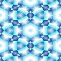 Mosaic kaleidoscope seamless texture background - medium blue, cyan colored with white shining stars