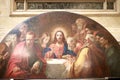 Mosaic of the Last Supper in St. Isaac`s Cathedral Royalty Free Stock Photo