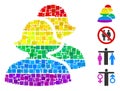 Square Lesbian Women Icon Vector Mosaic