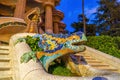 The mosaic lizard sculpture of the famous Park Guell