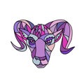 Bighorn Sheep Ram Mosaic Color