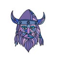 Viking Head Mascot Mosaic