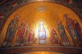 Mosaic of Madonna among the saints, Church of the Benedictine Abbey of the Dormition, Mount Zion, Jerusalem, Israel