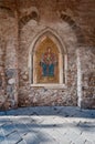 Mosaic of Madonna in Taormina Royalty Free Stock Photo