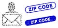 Ellipse Mosaic Mail Recipient with Scratched Zip Code Seals Royalty Free Stock Photo