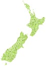 Mosaic map of New Zealand Royalty Free Stock Photo