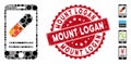 Mosaic Medication Online Information Icon with Distress Mount Logan Stamp