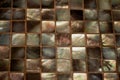 Mosaic mother of pearl texture.Closely. Decor element in the kitchen or bathroom