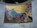 Mosaic Mural Showing an Angel Appearing to St. John in the Cave Royalty Free Stock Photo