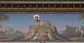 Mosaic of Mystical Lamb, Basilica of Saint Paul outside the walls, Rome, Italy Royalty Free Stock Photo