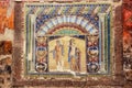 House of the Neptune Mosaic. Herculaneum. Naples. Italy Royalty Free Stock Photo