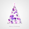 Mosaic New Year tree. Holiday background Royalty Free Stock Photo