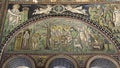 Mosaic from the Old Testament sacrifice of Isaac in the Basilica of San Vitale in Ravenna, Italy. Royalty Free Stock Photo
