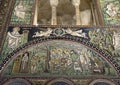 Mosaic from the Old Testament sacrifice of Isaac in the Basilica of San Vitale in Ravenna, Italy. Royalty Free Stock Photo