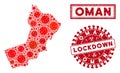 Mosaic Oman Map and Distress Lockdown Seals