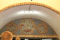 Mosaic paintings adorn the halls of the Kiev metro