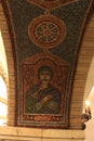 Mosaic paintings adorn the halls of the Kiev metro