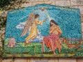 Mosaic panel - Virgin Mary and Angel, Basilica of the Annunciation in Nazareth, Israel