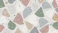 Soft terrazzo mosaic with pastel irregular fragments in gentle warm tones Royalty Free Stock Photo