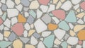 Soft pastel mosaic pattern with smooth rounded terrazzo shapes Royalty Free Stock Photo