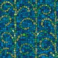 Mosaic pattern in cold colors Royalty Free Stock Photo