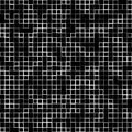 Mosaic pattern with random squares - Black and white geometric t Royalty Free Stock Photo