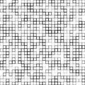 Mosaic pattern with random squares - Black and white geometric t Royalty Free Stock Photo