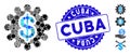 Mosaic Payment Options Icon with Distress Cuba Stamp