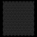 Mosaic of penrose pentagons in black and white. vector.