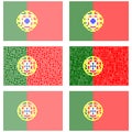 Mosaic Portugal flag set