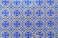 Mosaic of Portuguese azulejo tiles Royalty Free Stock Photo