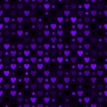 Mosaic purple heart pattern. Decorative Vector texture for Valentines Day Royalty Free Stock Photo