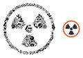 Mosaic Radiation Danger with Health Symbols