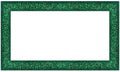 Mosaic rectangle frame. Green malachite Royalty Free Stock Photo