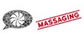 Refresh Message Mosaic and Scratched Massaging Watermark with Lines
