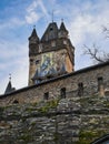 Mosaic on Reichsburg castle in Cochem, Germany Royalty Free Stock Photo