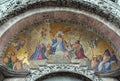 Mosaic with religious images of the Basilica of San Marco in Ven Royalty Free Stock Photo