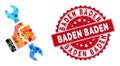 Collage Repair with Distress Baden Baden Seal
