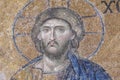 Mosaic with the representation of Christ Pantocrator. Hagia Soph Royalty Free Stock Photo