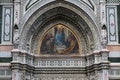 Mosaic of the right lunette of the Santa Maria in Fiore cathedral Royalty Free Stock Photo