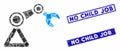 Robotics Manipulator Mosaic and Grunge Rectangle Stamps