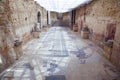 Mosaic at roman villa in sicily Royalty Free Stock Photo