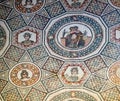 Mosaic at roman villa in sicily Royalty Free Stock Photo