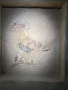 Mosaic of a rooster in Graeco roman museum Royalty Free Stock Photo