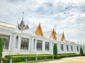 Mosaic sanctuary Glass Chapel at Chan Tha Ram Temple Tha Sung Temple with blue sky and clouds at Uthai thani, Thailand.